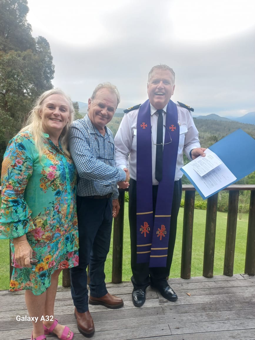 Wedding ceremony by Dr. Gerrit Rademeyer in Hartswater